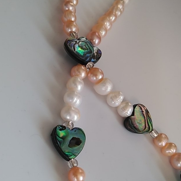 Seashell and pearl choker - Picture 4 of 4